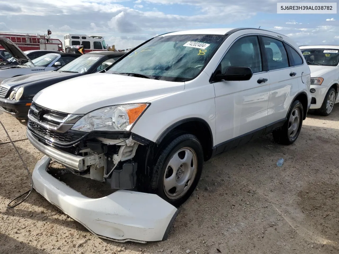 2010 Honda Cr-V Lx VIN: 5J6RE3H39AL038782 Lot: 74202404