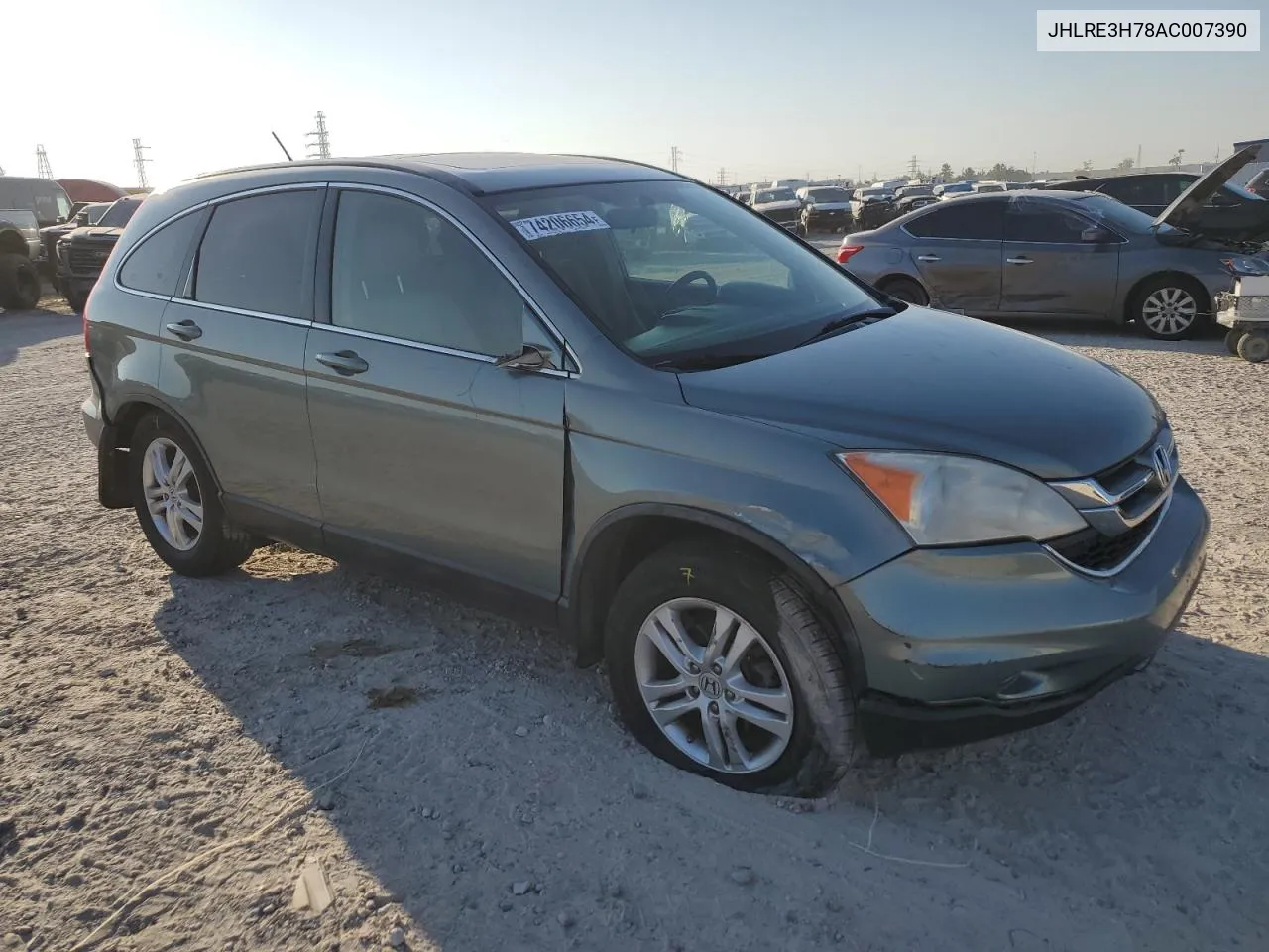 2010 Honda Cr-V Exl VIN: JHLRE3H78AC007390 Lot: 74206654