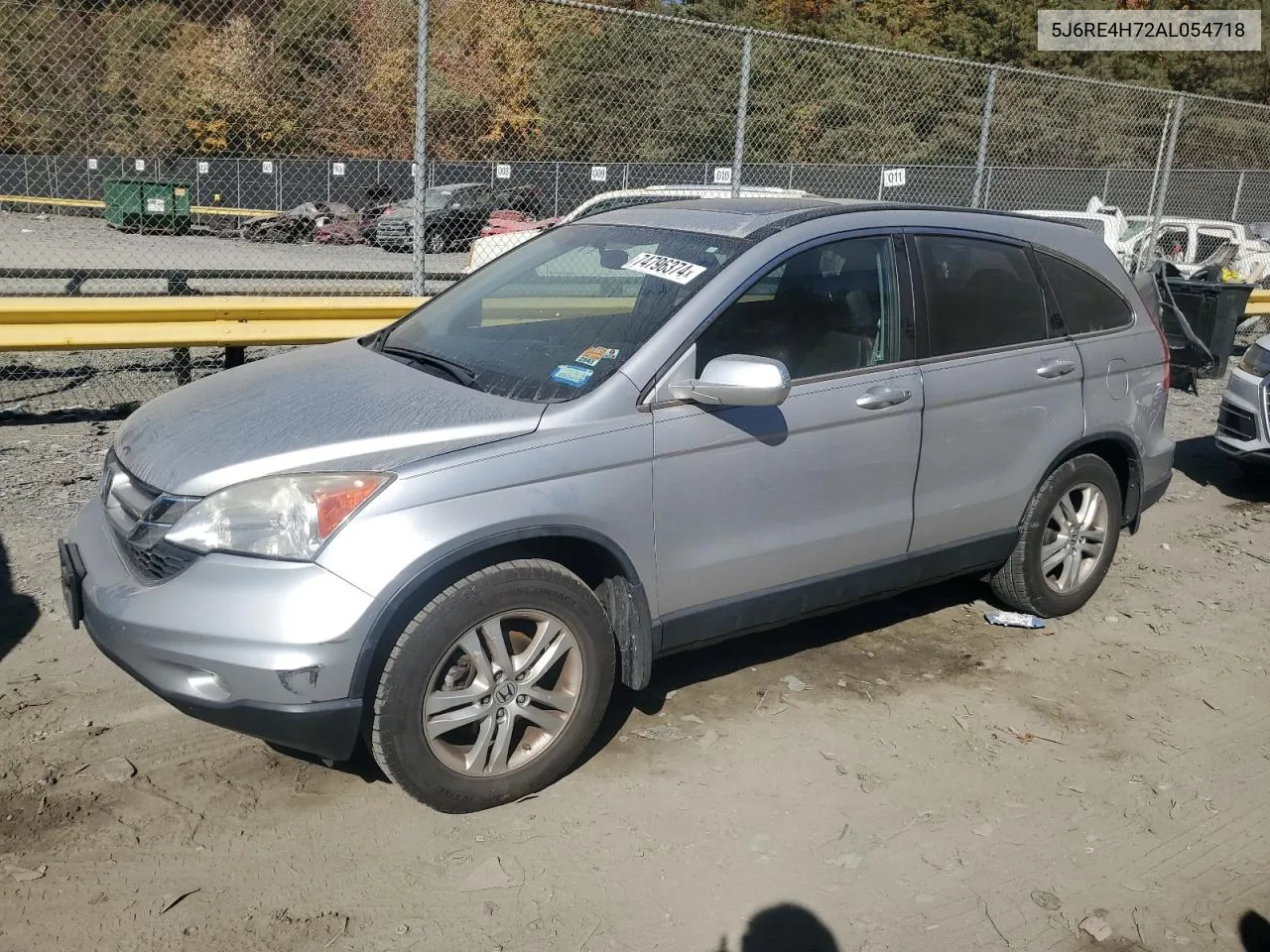 2010 Honda Cr-V Exl VIN: 5J6RE4H72AL054718 Lot: 74796374