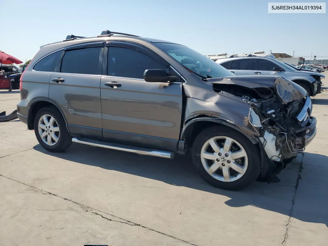 2010 Honda Cr-V Lx VIN: 5J6RE3H34AL019394 Lot: 75041314