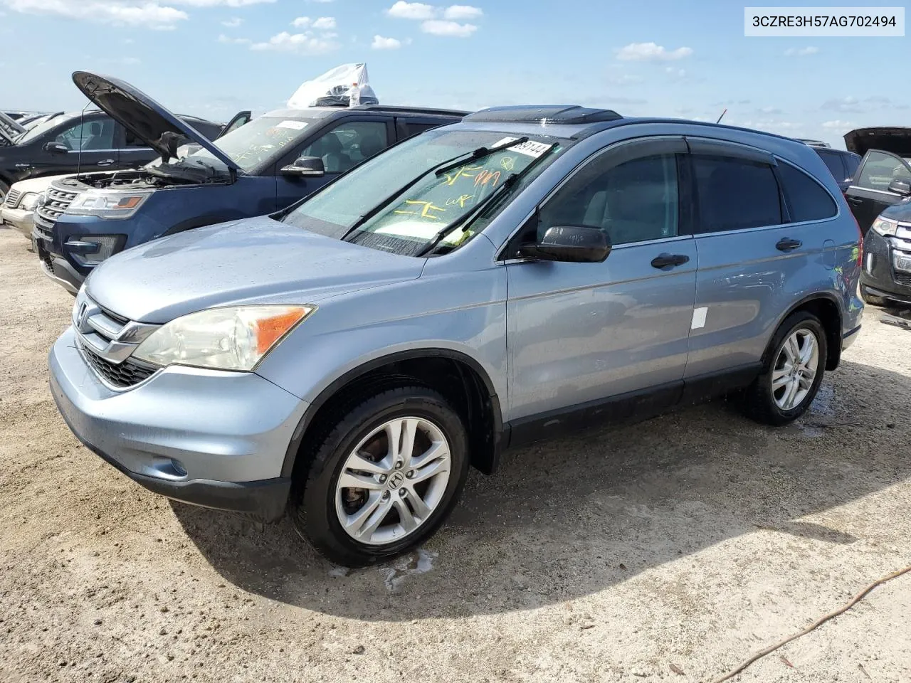 2010 Honda Cr-V Ex VIN: 3CZRE3H57AG702494 Lot: 75089144