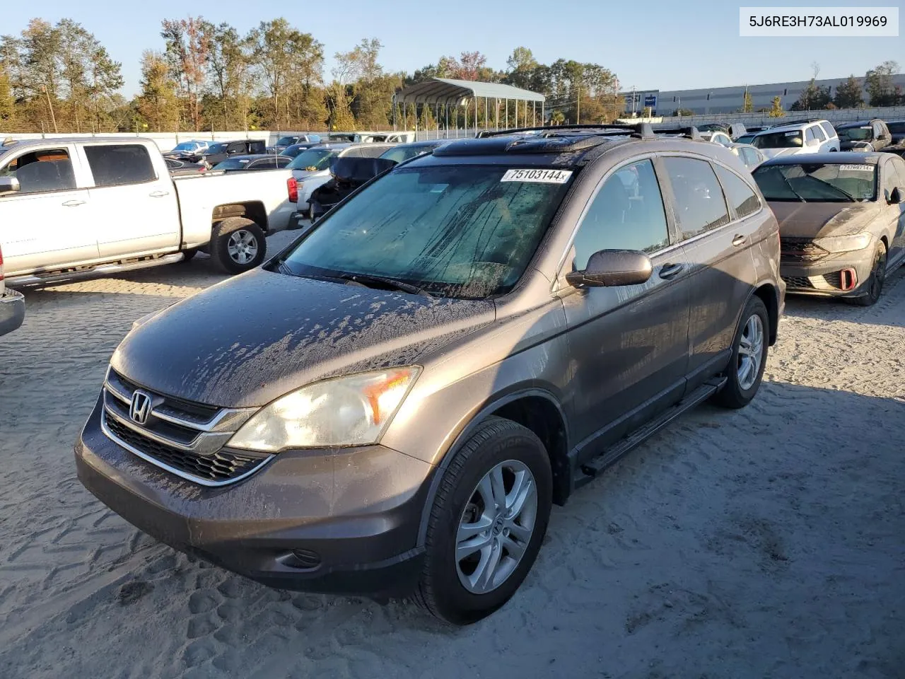 2010 Honda Cr-V Exl VIN: 5J6RE3H73AL019969 Lot: 75103144