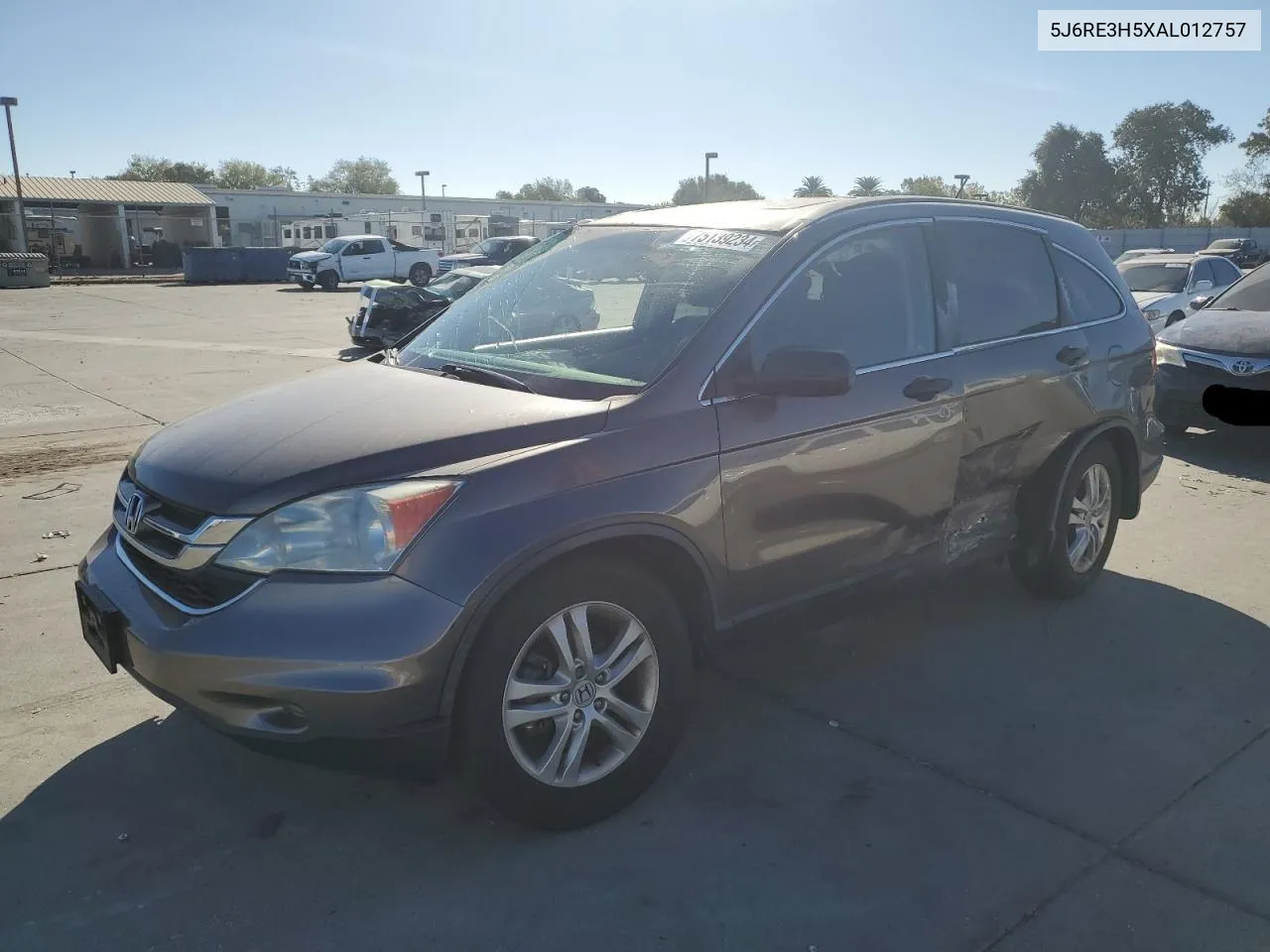 2010 Honda Cr-V Ex VIN: 5J6RE3H5XAL012757 Lot: 75139234