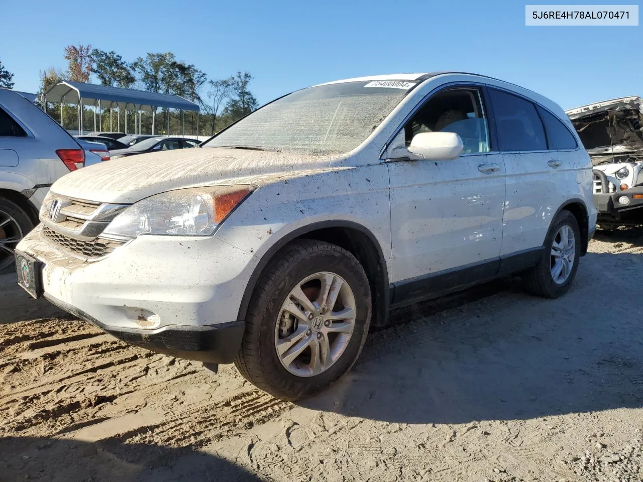 2010 Honda Cr-V Exl VIN: 5J6RE4H78AL070471 Lot: 75400004