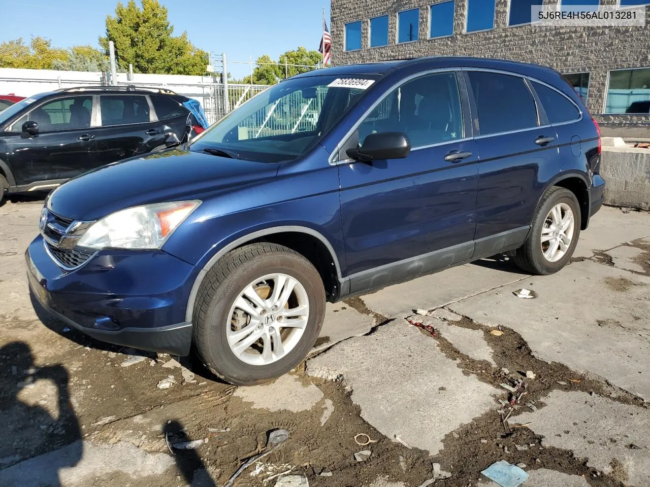 2010 Honda Cr-V Ex VIN: 5J6RE4H56AL013281 Lot: 75836994