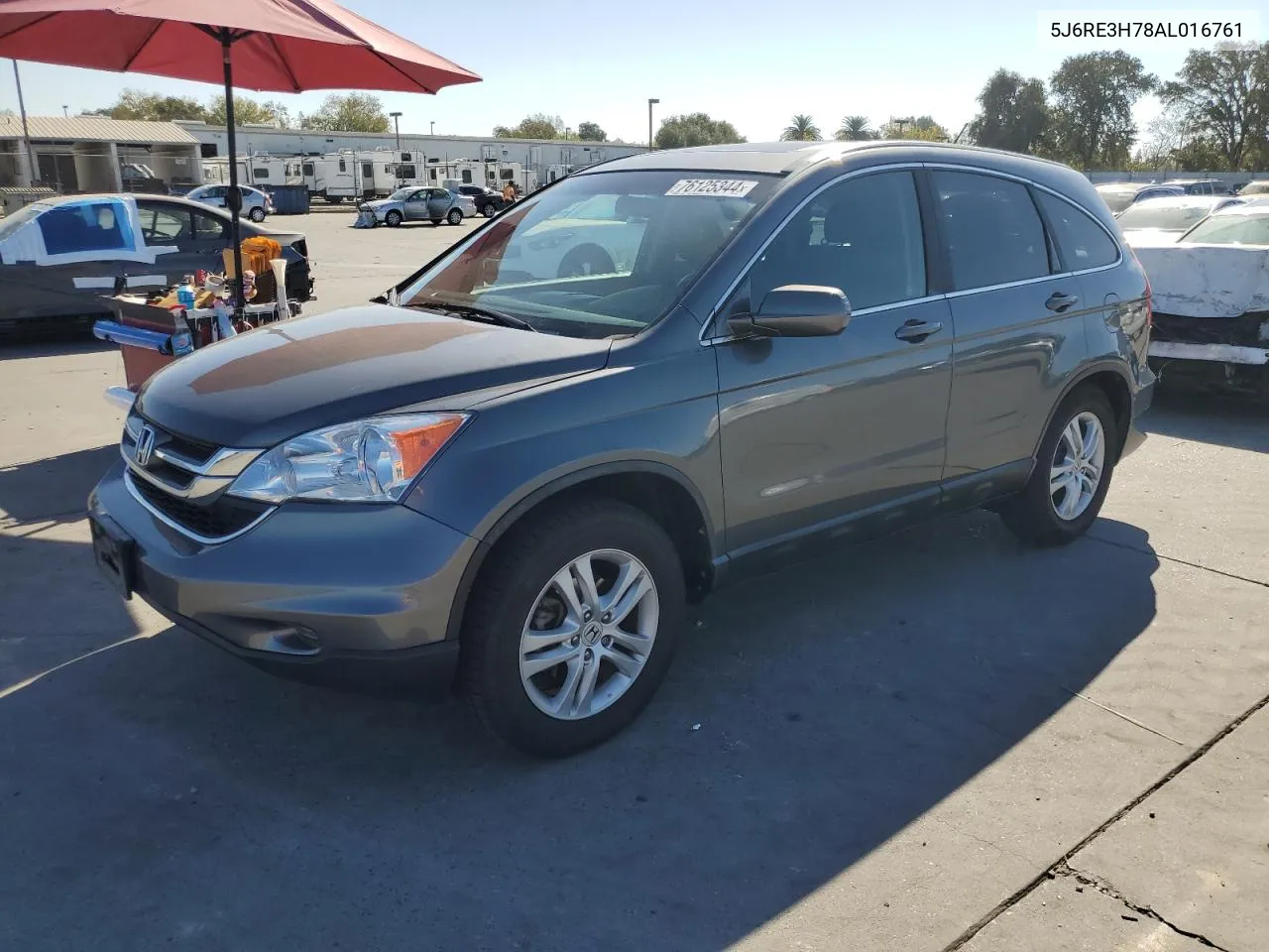 2010 Honda Cr-V Exl VIN: 5J6RE3H78AL016761 Lot: 76125344