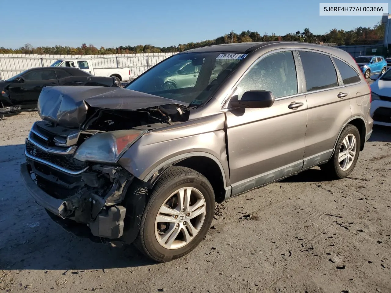 2010 Honda Cr-V Exl VIN: 5J6RE4H77AL003666 Lot: 76153114