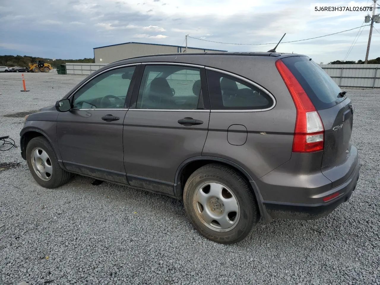 2010 Honda Cr-V Lx VIN: 5J6RE3H37AL026078 Lot: 76187614