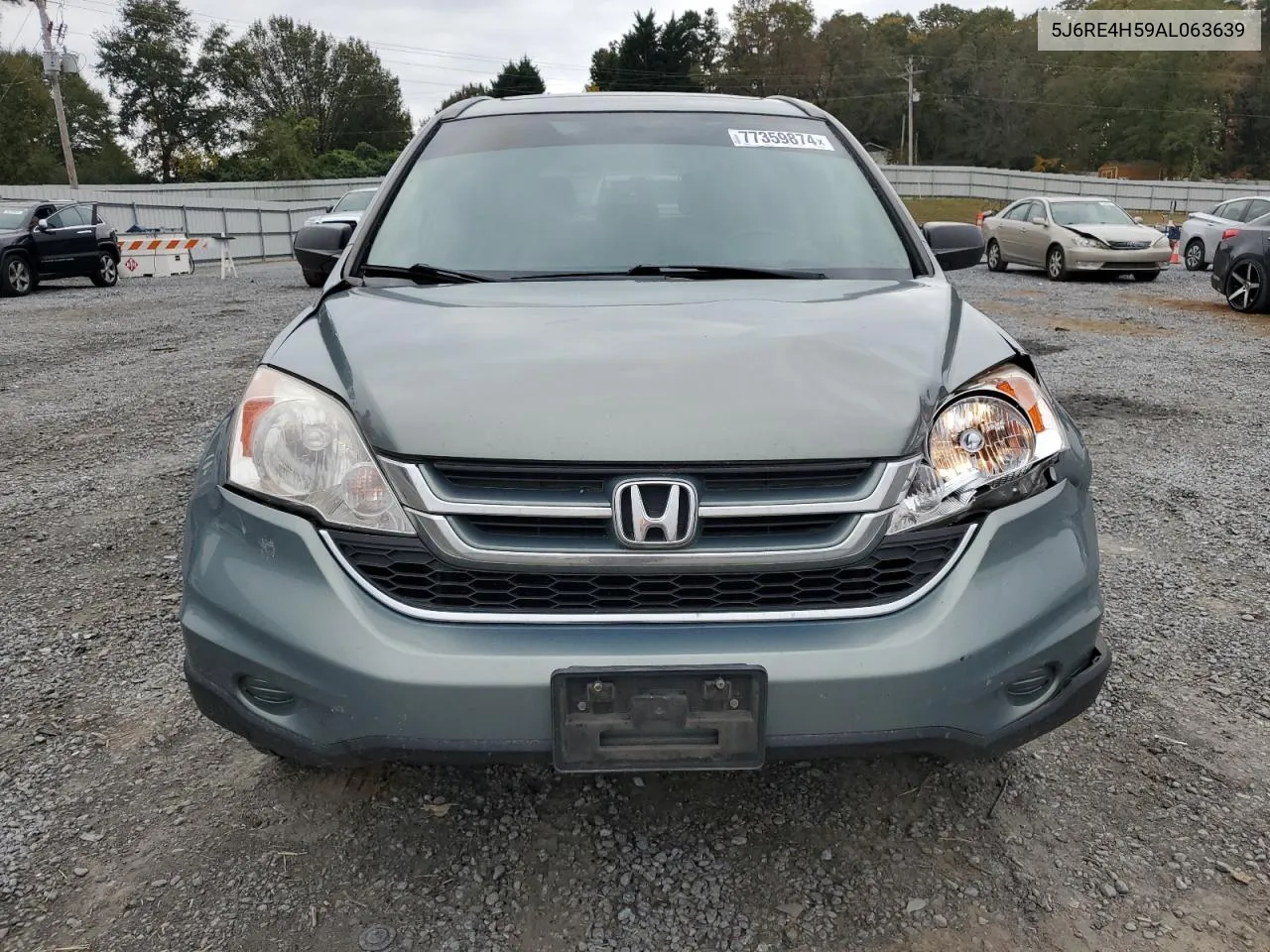 2010 Honda Cr-V Ex VIN: 5J6RE4H59AL063639 Lot: 77359874