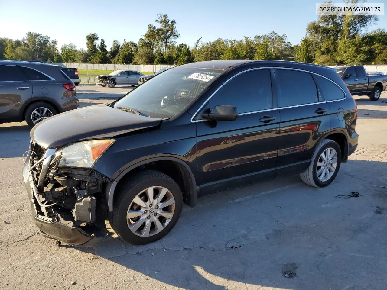 2010 Honda Cr-V Lx VIN: 3CZRE3H36AG706129 Lot: 77886254