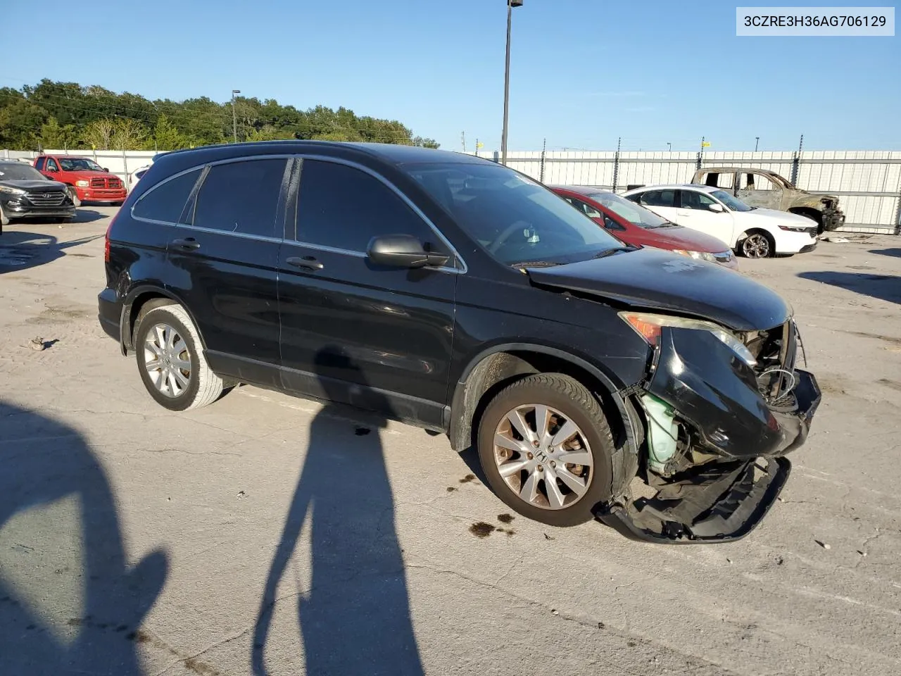 2010 Honda Cr-V Lx VIN: 3CZRE3H36AG706129 Lot: 77886254