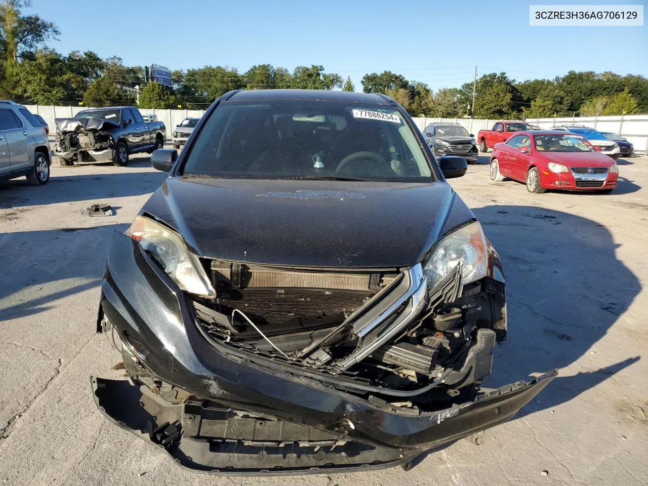 2010 Honda Cr-V Lx VIN: 3CZRE3H36AG706129 Lot: 77886254