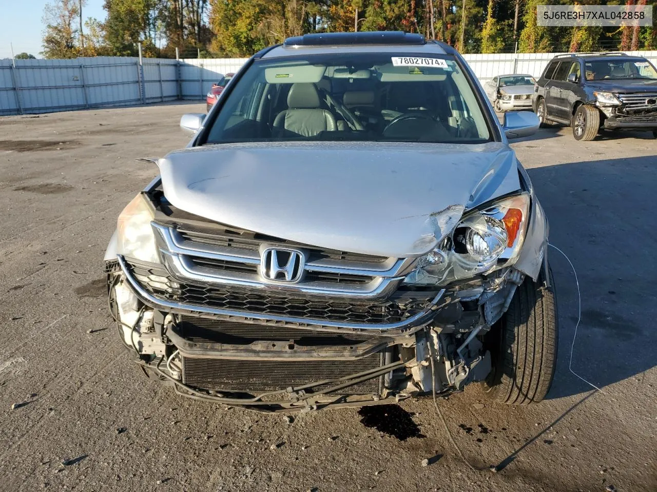 2010 Honda Cr-V Exl VIN: 5J6RE3H7XAL042858 Lot: 78027074