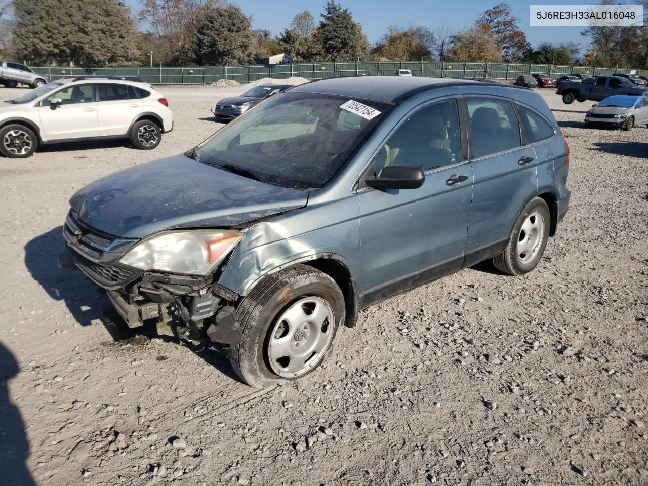 2010 Honda Cr-V Lx VIN: 5J6RE3H33AL016048 Lot: 78542154