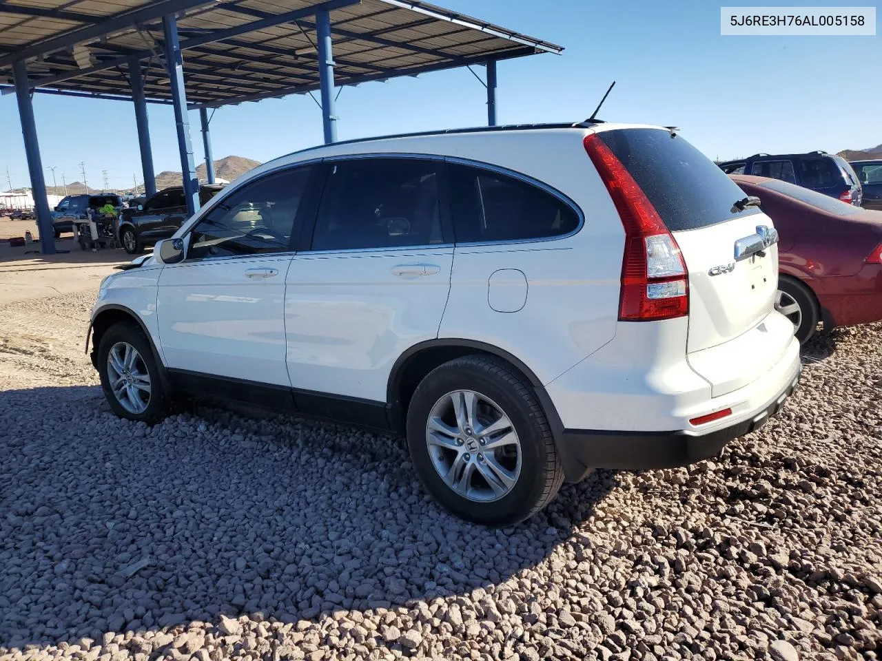 2010 Honda Cr-V Exl VIN: 5J6RE3H76AL005158 Lot: 79320964