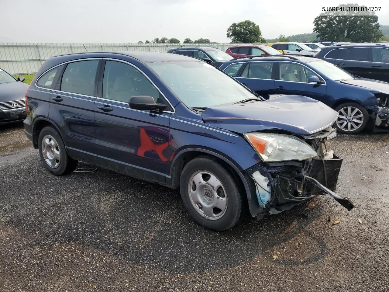 2011 Honda Cr-V Lx VIN: 5J6RE4H38BL014707 Lot: 64166004