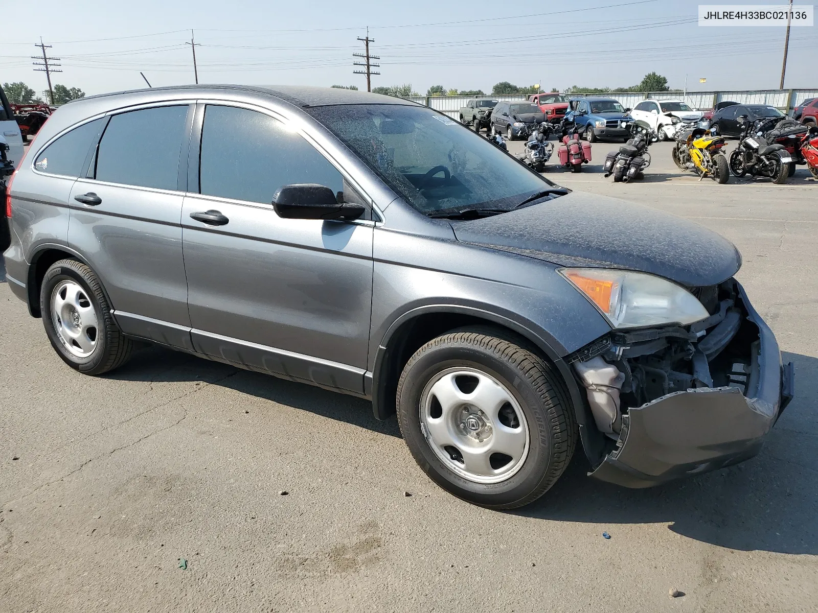 2011 Honda Cr-V Lx VIN: JHLRE4H33BC021136 Lot: 64206334