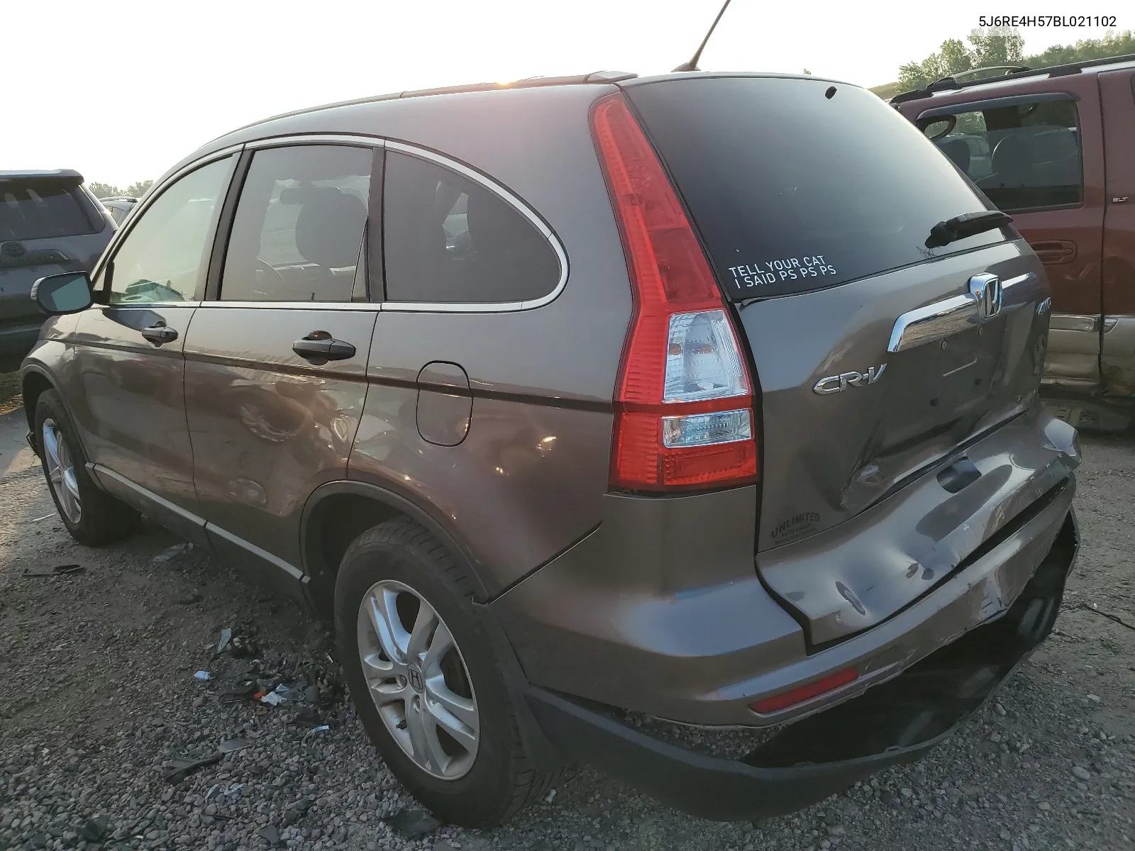 2011 Honda Cr-V Ex VIN: 5J6RE4H57BL021102 Lot: 64620274