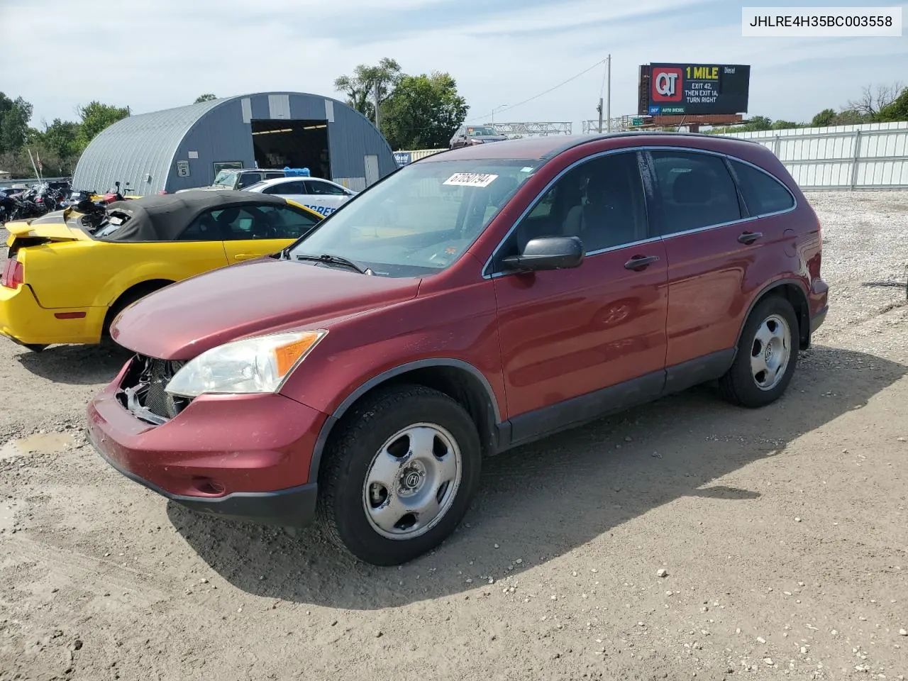 2011 Honda Cr-V Lx VIN: JHLRE4H35BC003558 Lot: 67050794