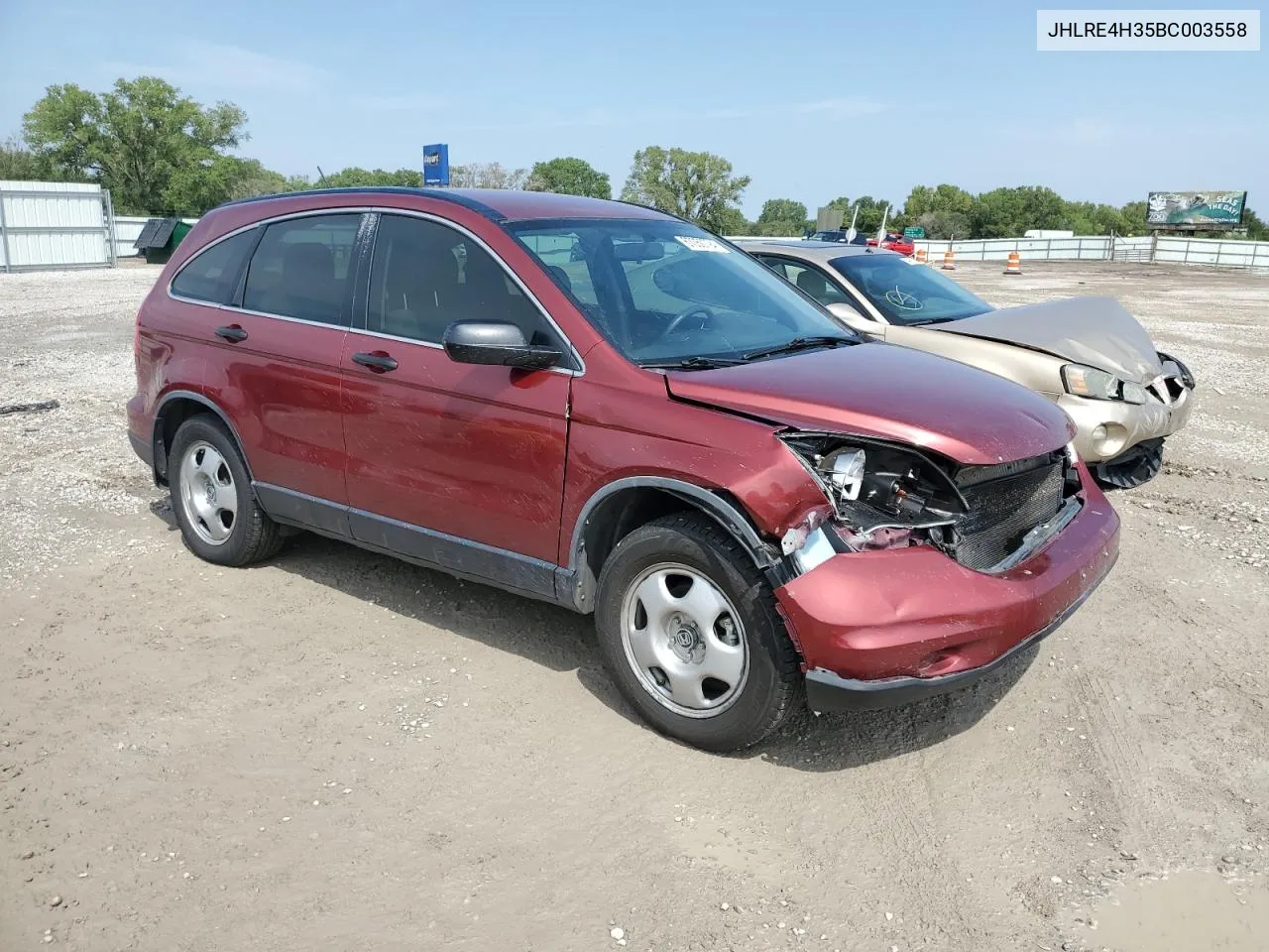 2011 Honda Cr-V Lx VIN: JHLRE4H35BC003558 Lot: 67050794