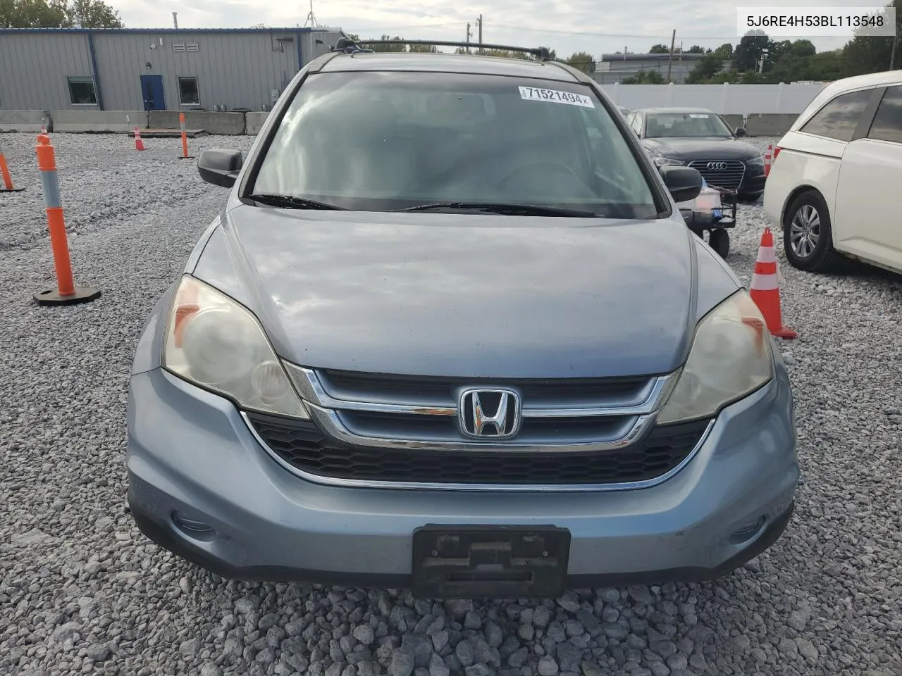 2011 Honda Cr-V Ex VIN: 5J6RE4H53BL113548 Lot: 71521494