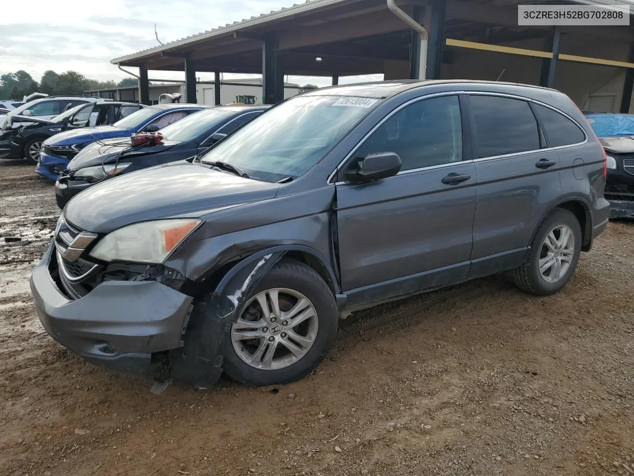 2011 Honda Cr-V Ex VIN: 3CZRE3H52BG702808 Lot: 72613084