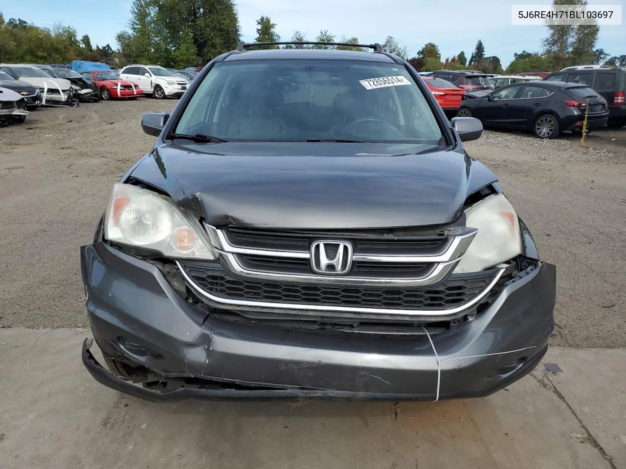 2011 Honda Cr-V Exl VIN: 5J6RE4H71BL103697 Lot: 72856514