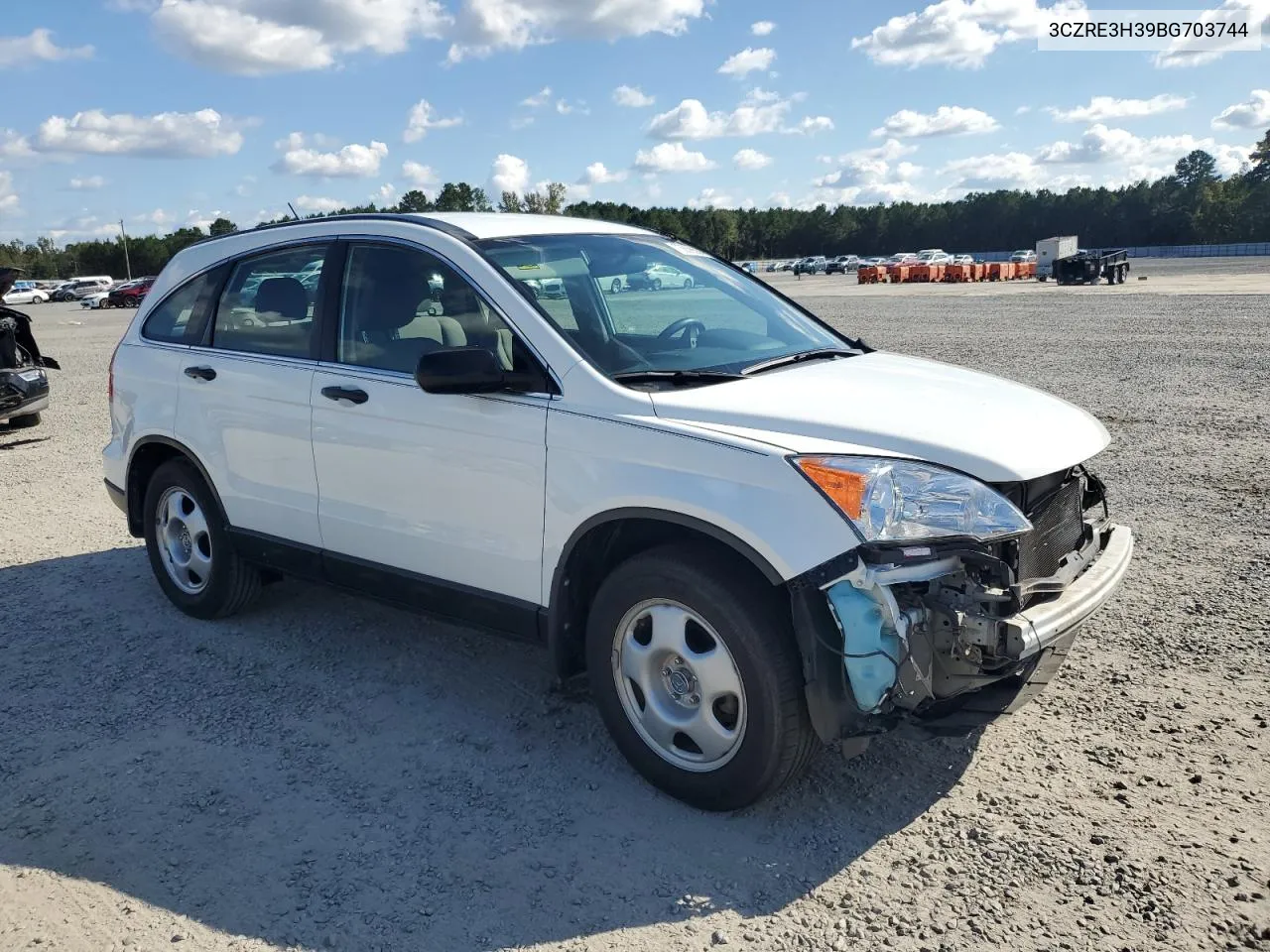 2011 Honda Cr-V Lx VIN: 3CZRE3H39BG703744 Lot: 73636504