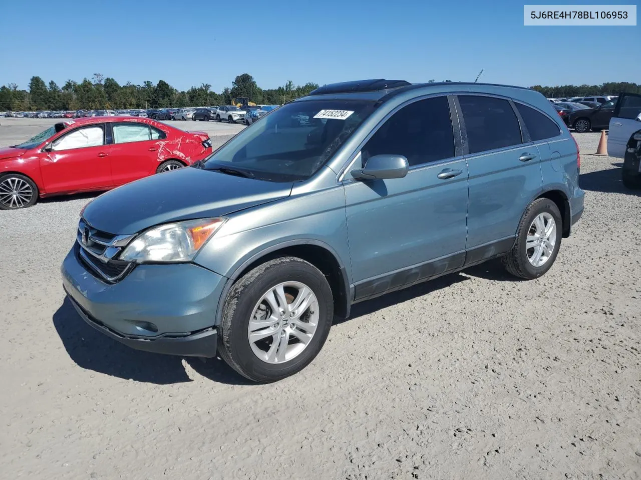 2011 Honda Cr-V Exl VIN: 5J6RE4H78BL106953 Lot: 74152234