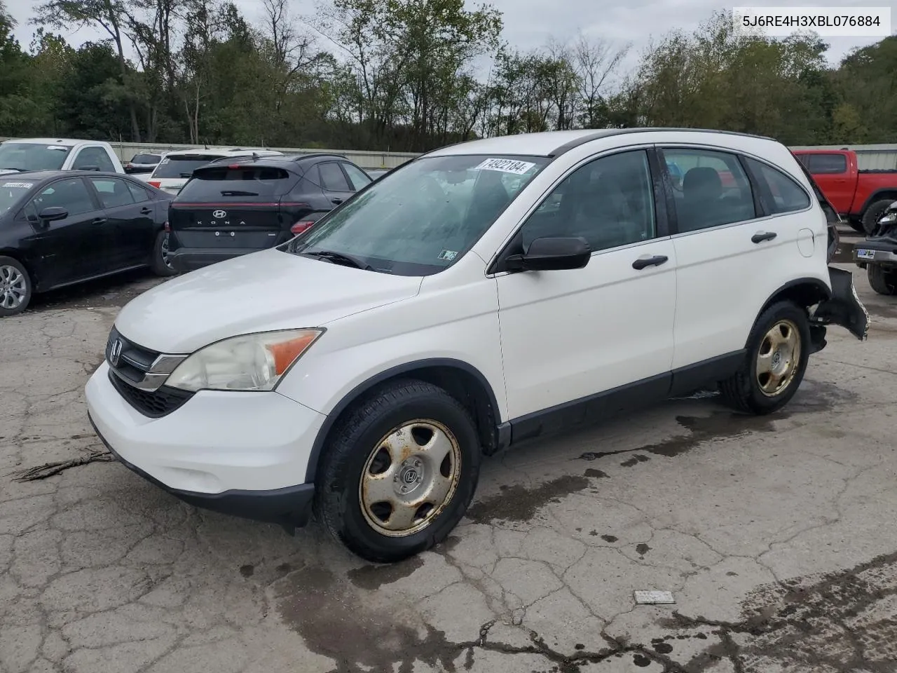 2011 Honda Cr-V Lx VIN: 5J6RE4H3XBL076884 Lot: 74922184