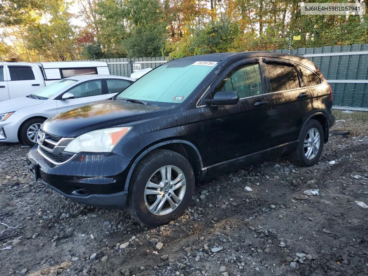 2011 Honda Cr-V Ex VIN: 5J6RE4H59BL057941 Lot: 75239754