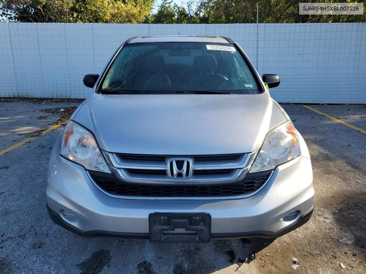 2011 Honda Cr-V Ex VIN: 5J6RE4H5XBL007226 Lot: 75252834