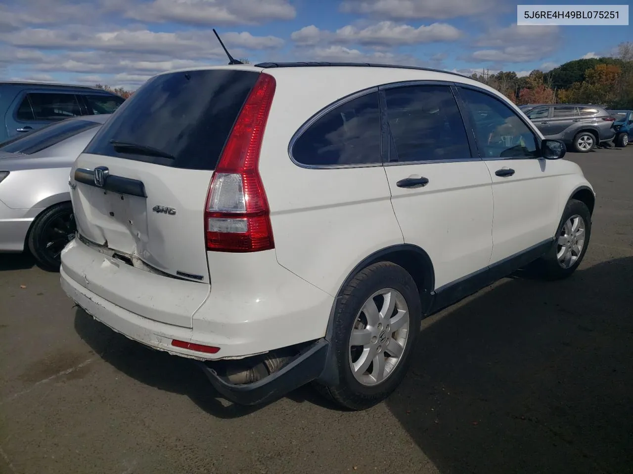 2011 Honda Cr-V Se VIN: 5J6RE4H49BL075251 Lot: 75732434