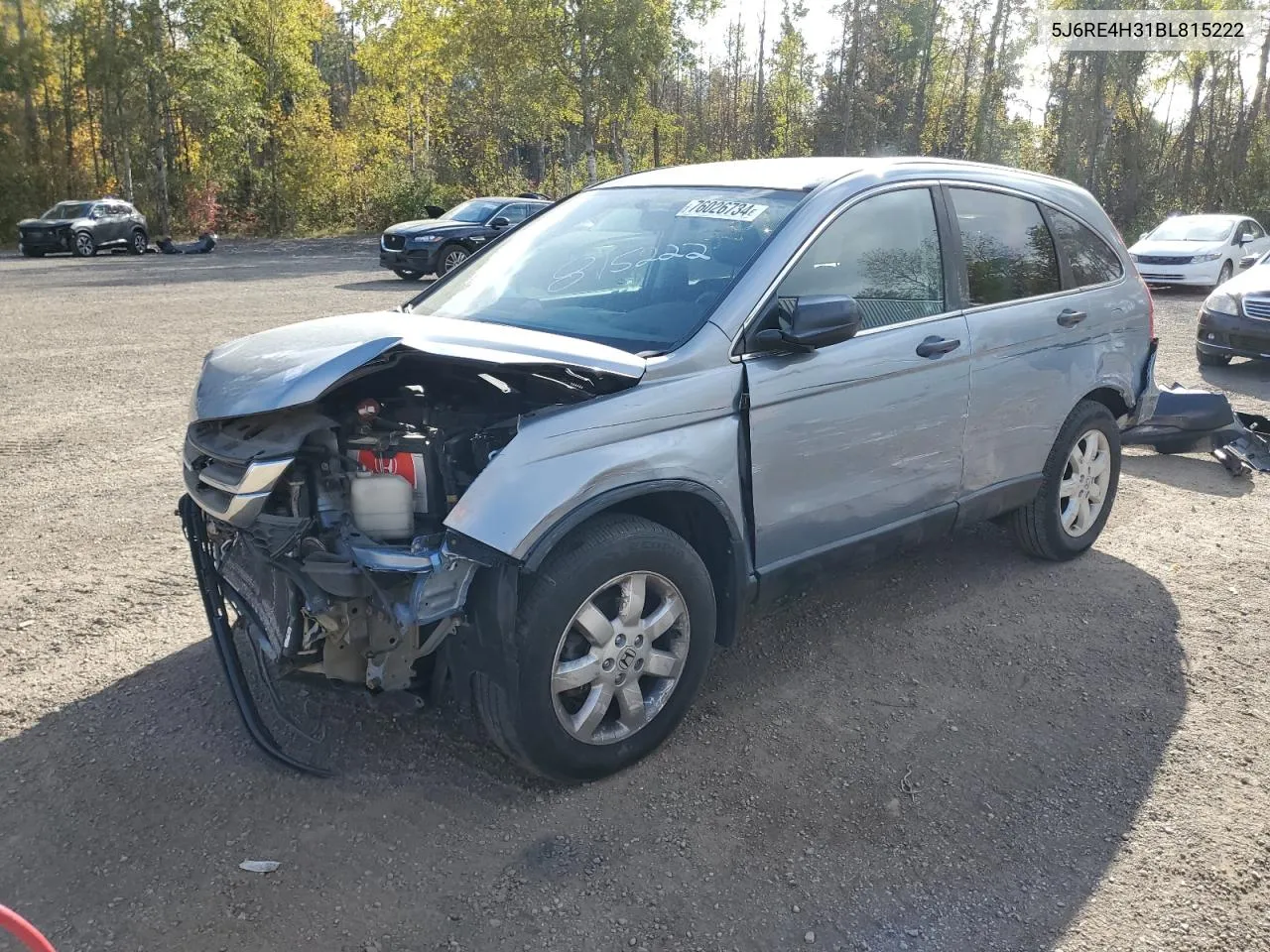 2011 Honda Cr-V Lx VIN: 5J6RE4H31BL815222 Lot: 76026734