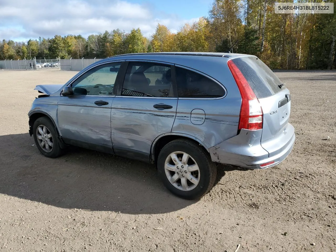 2011 Honda Cr-V Lx VIN: 5J6RE4H31BL815222 Lot: 76026734