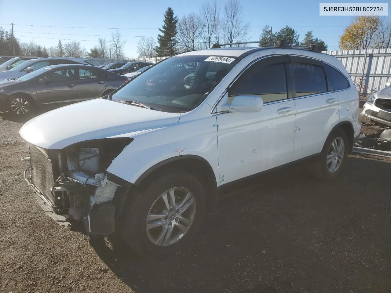 2011 Honda Cr-V Ex VIN: 5J6RE3H52BL802734 Lot: 76095494