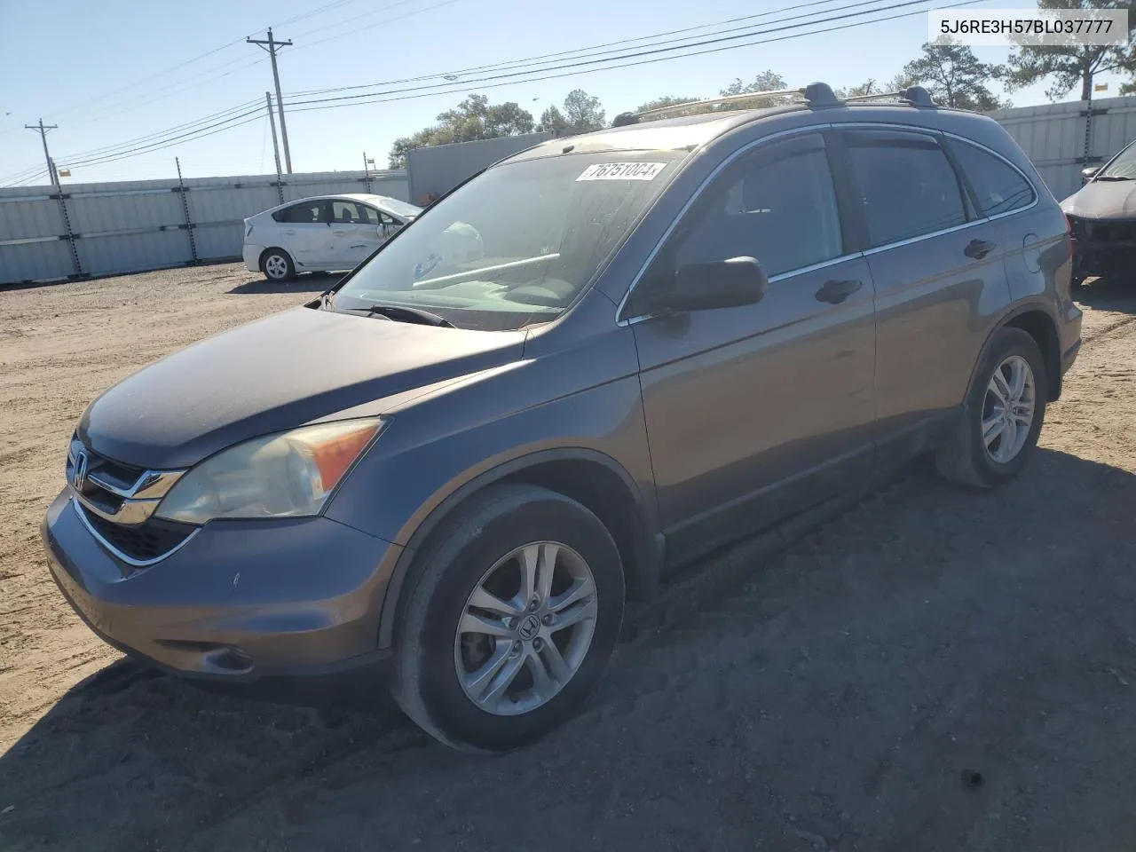 2011 Honda Cr-V Ex VIN: 5J6RE3H57BL037777 Lot: 76751004