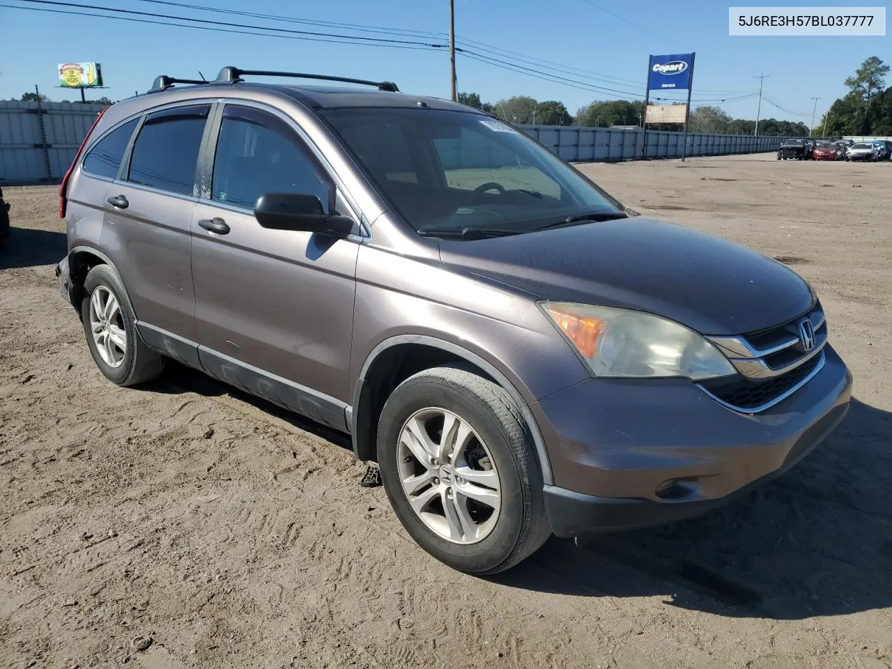 2011 Honda Cr-V Ex VIN: 5J6RE3H57BL037777 Lot: 76751004