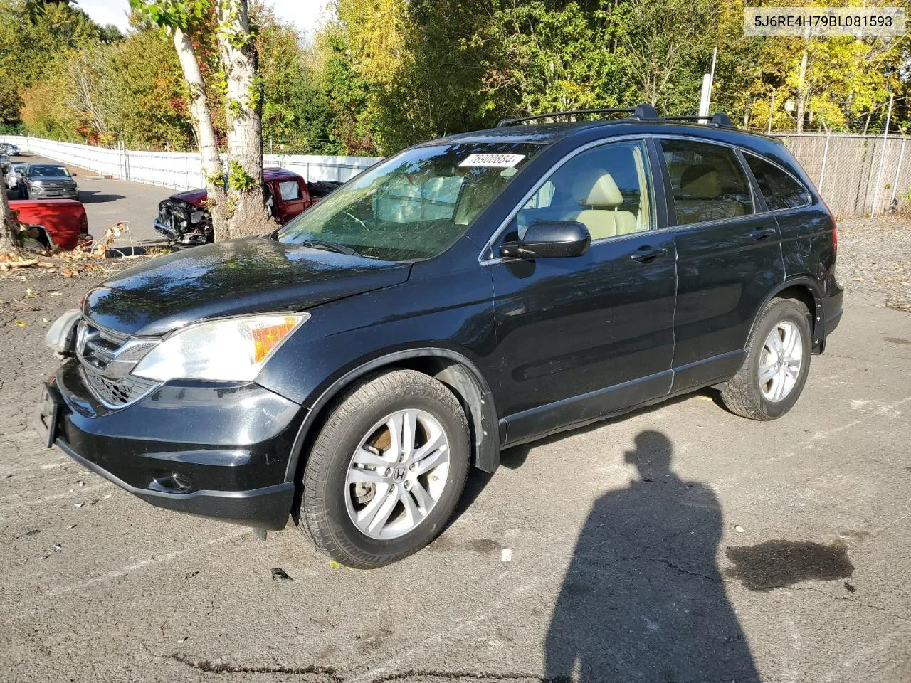 2011 Honda Cr-V Exl VIN: 5J6RE4H79BL081593 Lot: 76900884