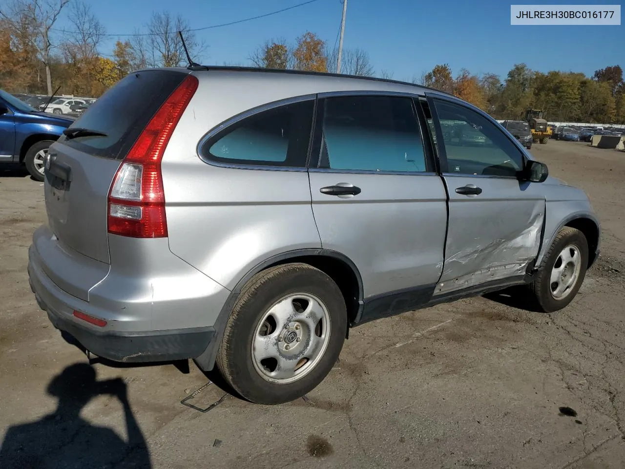 2011 Honda Cr-V Lx VIN: JHLRE3H30BC016177 Lot: 77043294