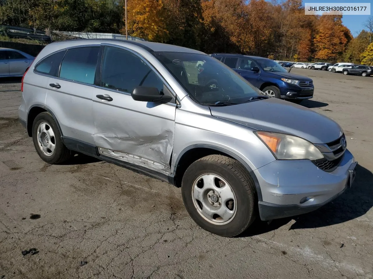 2011 Honda Cr-V Lx VIN: JHLRE3H30BC016177 Lot: 77043294