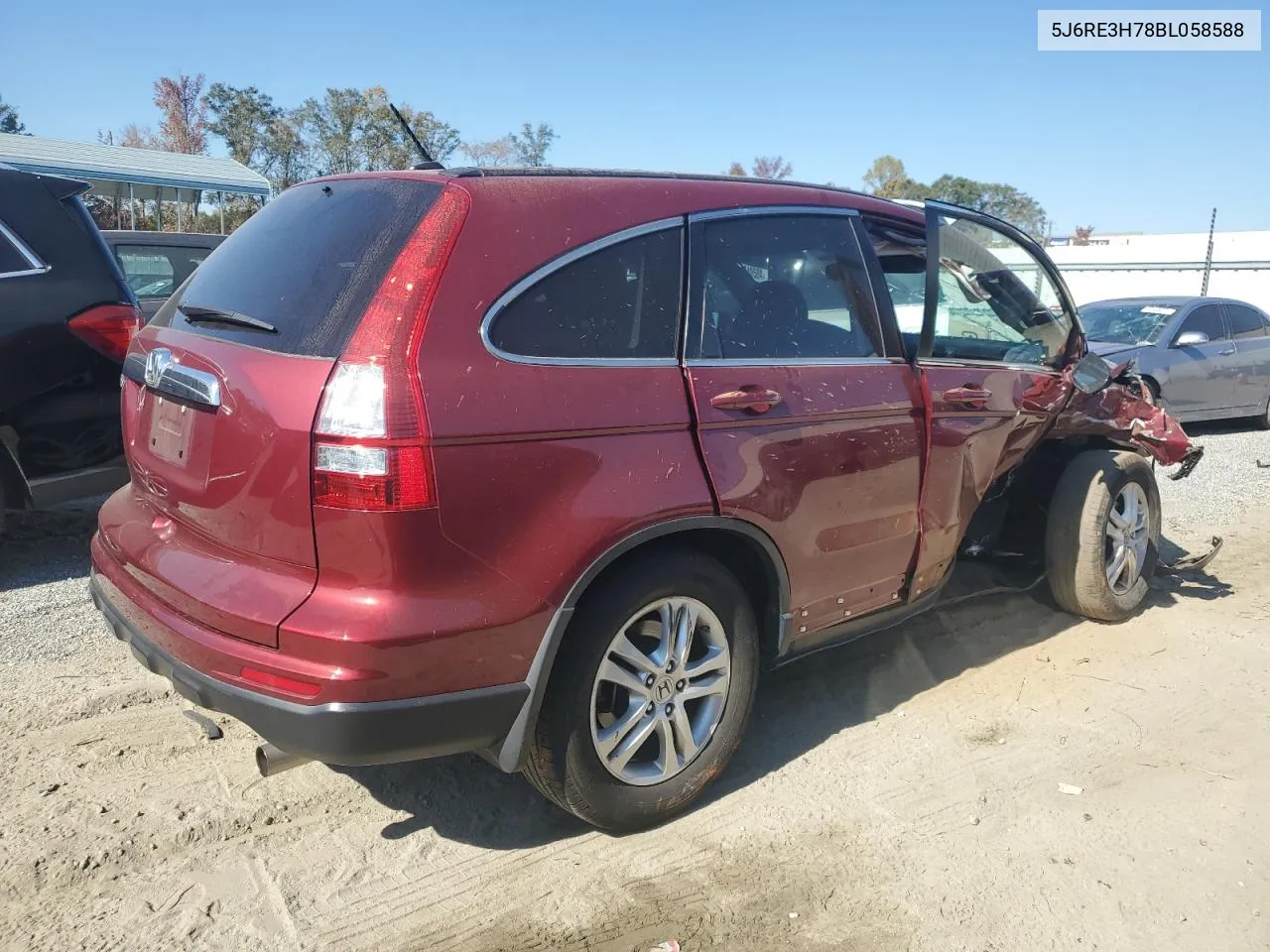 2011 Honda Cr-V Exl VIN: 5J6RE3H78BL058588 Lot: 77450354