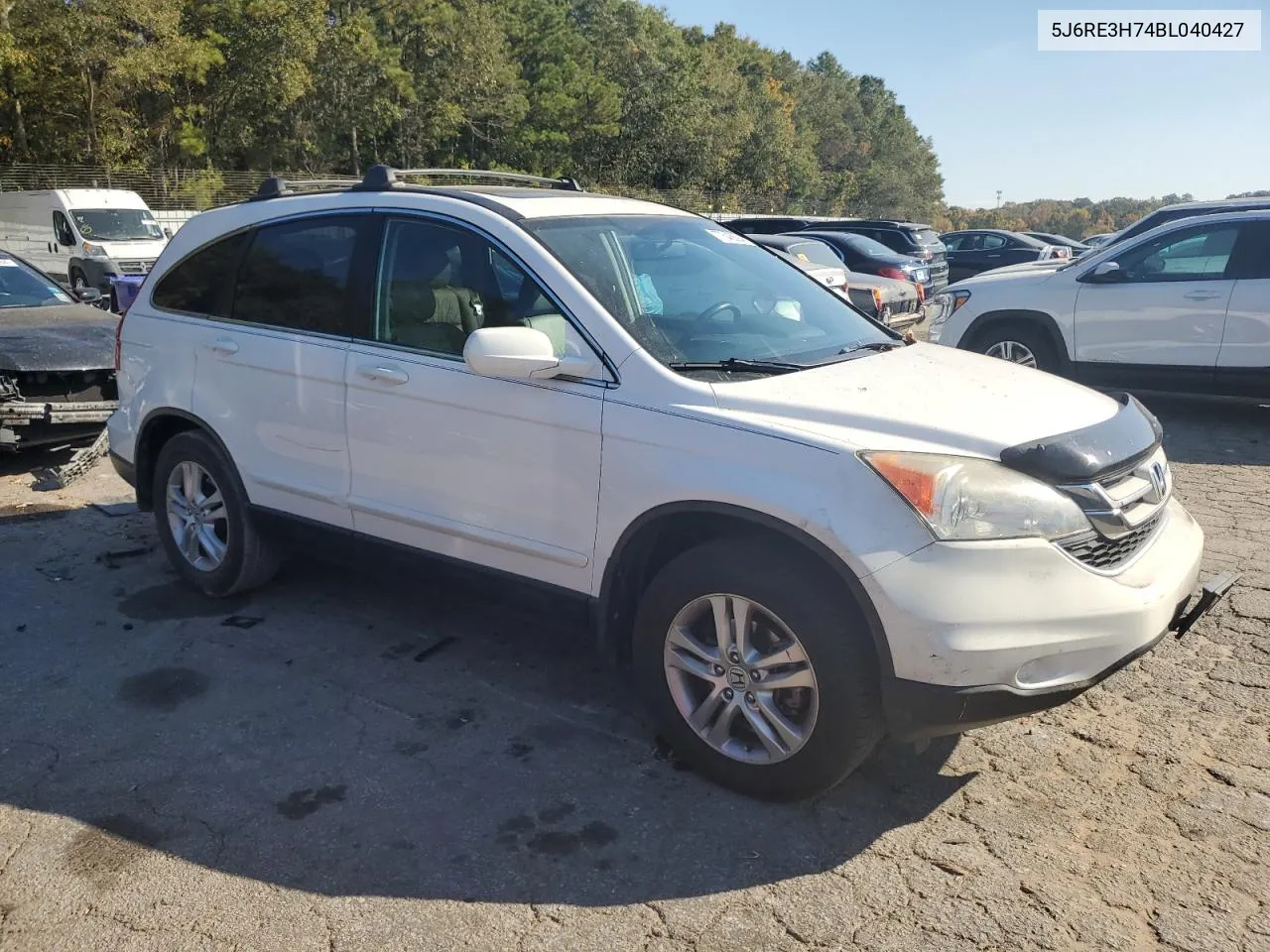 2011 Honda Cr-V Exl VIN: 5J6RE3H74BL040427 Lot: 77548894