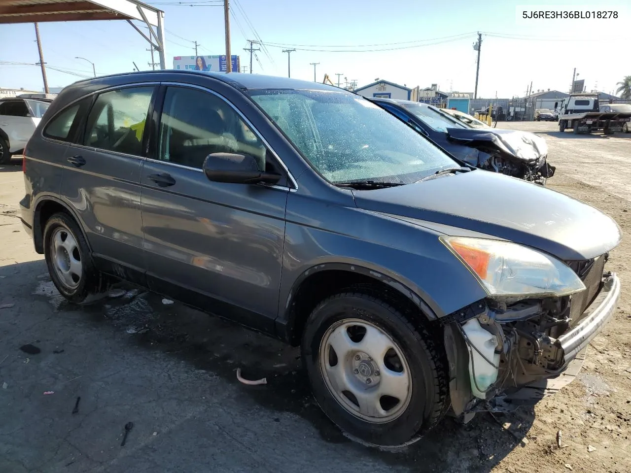 2011 Honda Cr-V Lx VIN: 5J6RE3H36BL018278 Lot: 77803134