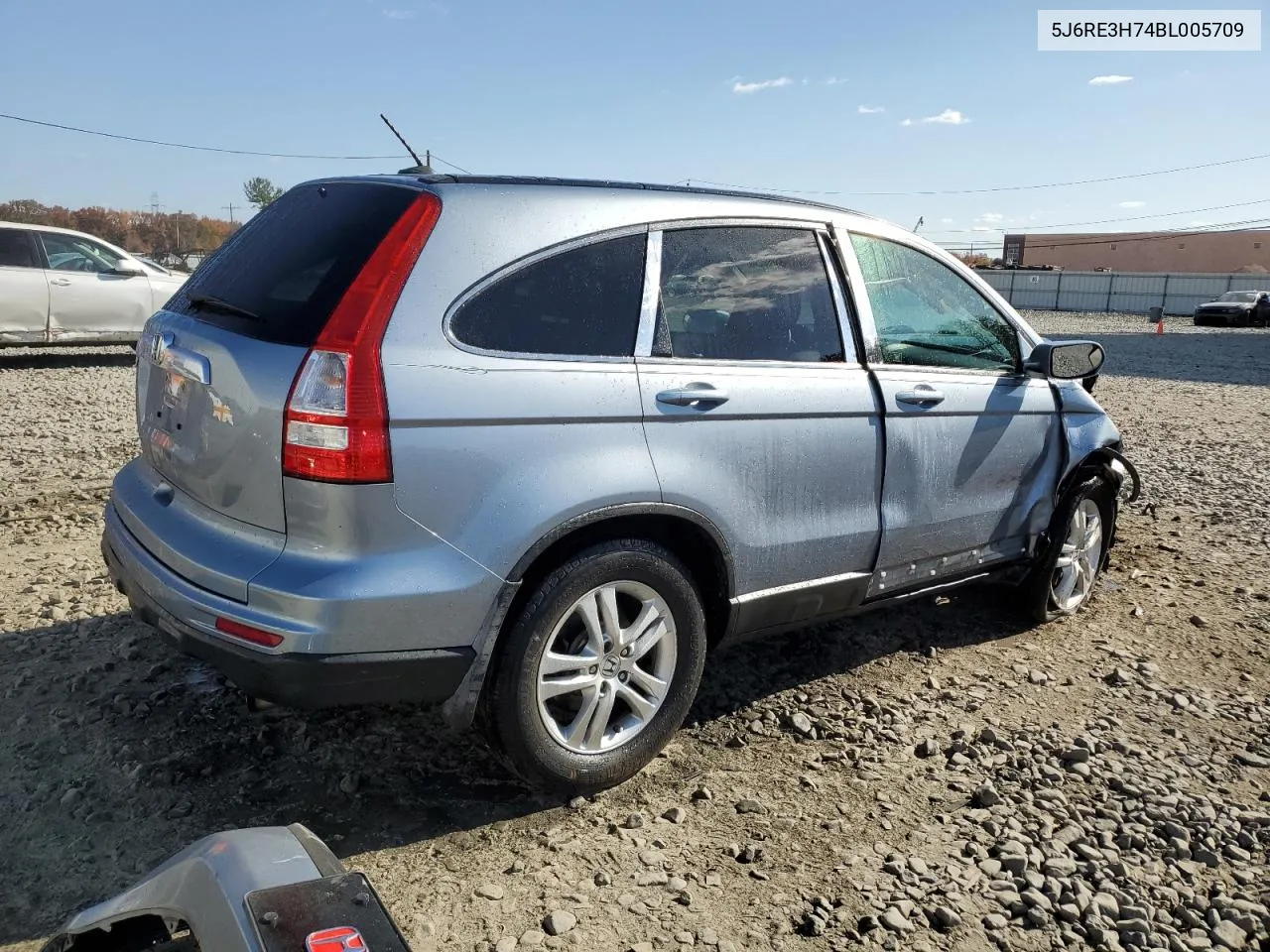 2011 Honda Cr-V Exl VIN: 5J6RE3H74BL005709 Lot: 77810044