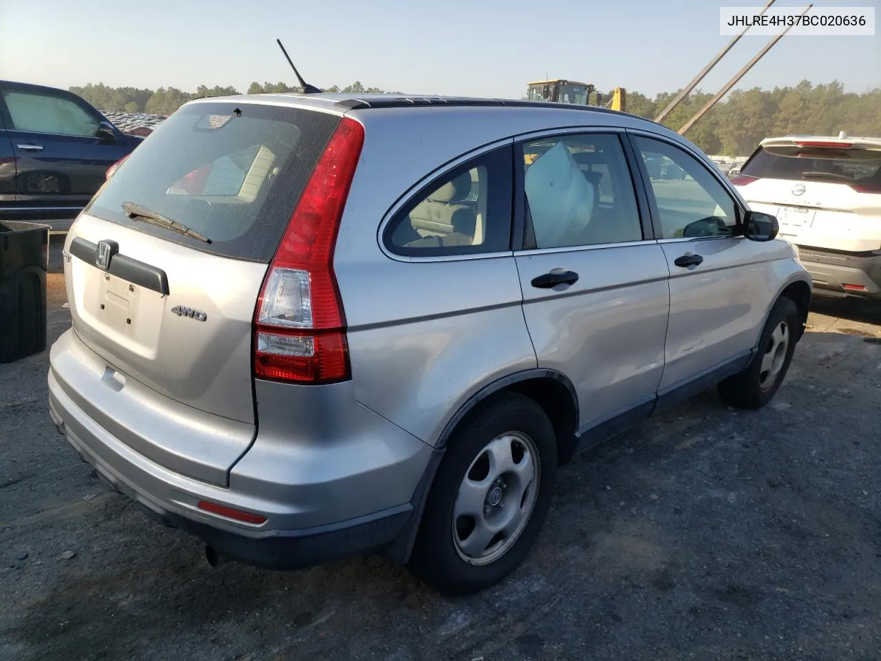 2011 Honda Cr-V Lx VIN: JHLRE4H37BC020636 Lot: 77891574