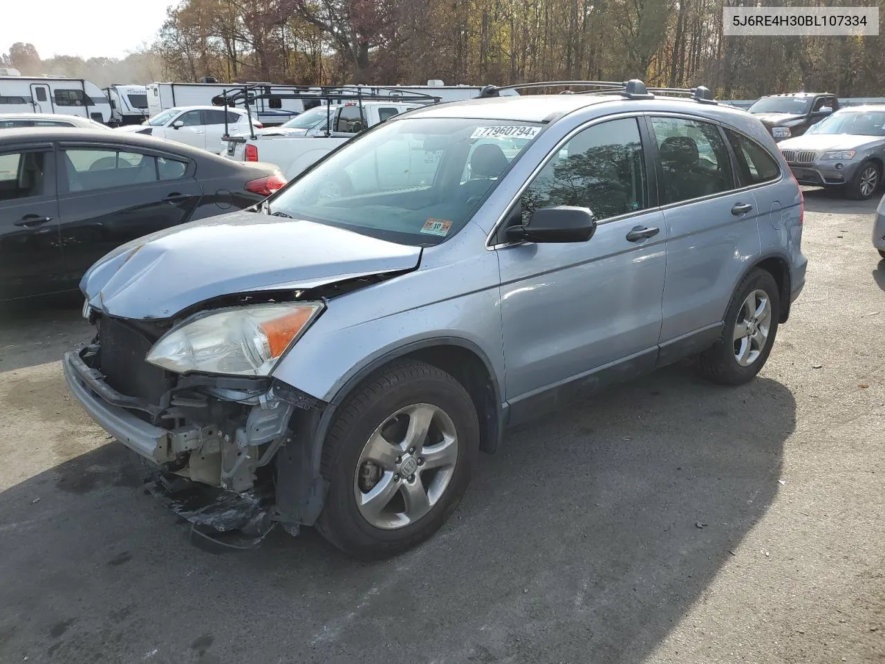 2011 Honda Cr-V Lx VIN: 5J6RE4H30BL107334 Lot: 77960794