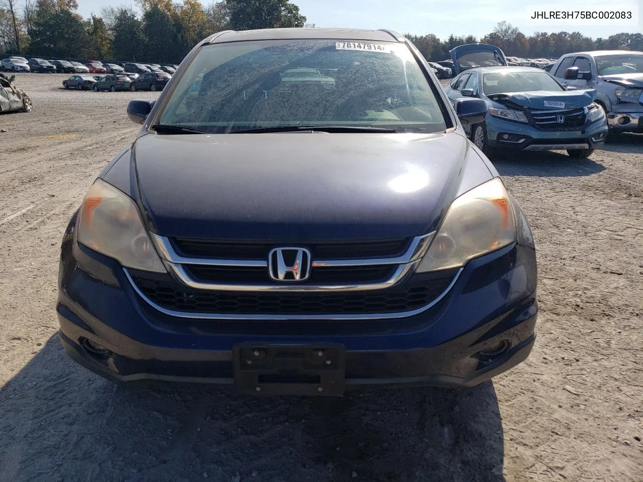 2011 Honda Cr-V Exl VIN: JHLRE3H75BC002083 Lot: 78147914