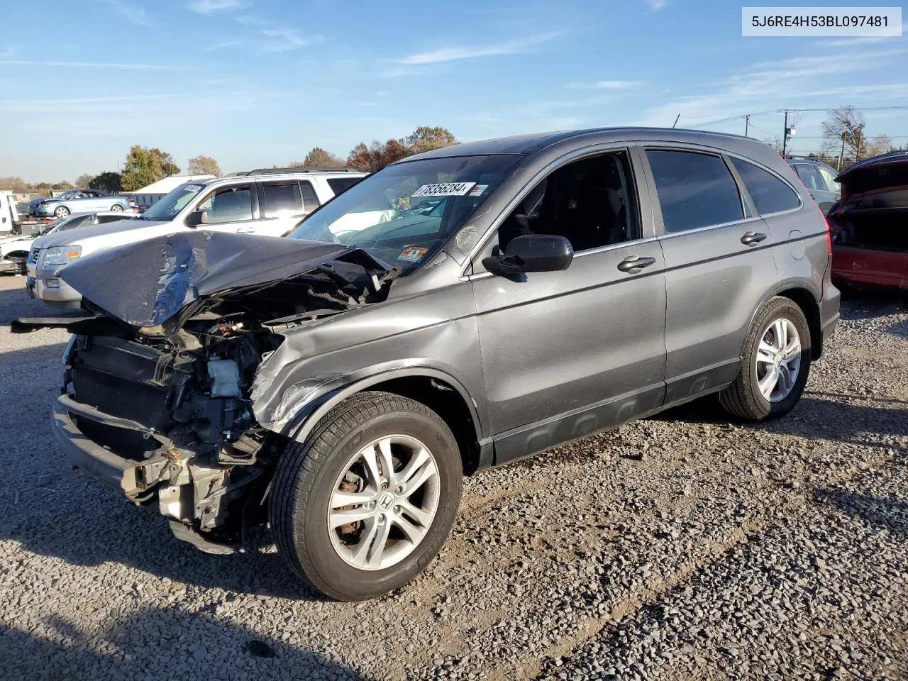 2011 Honda Cr-V Ex VIN: 5J6RE4H53BL097481 Lot: 78356284