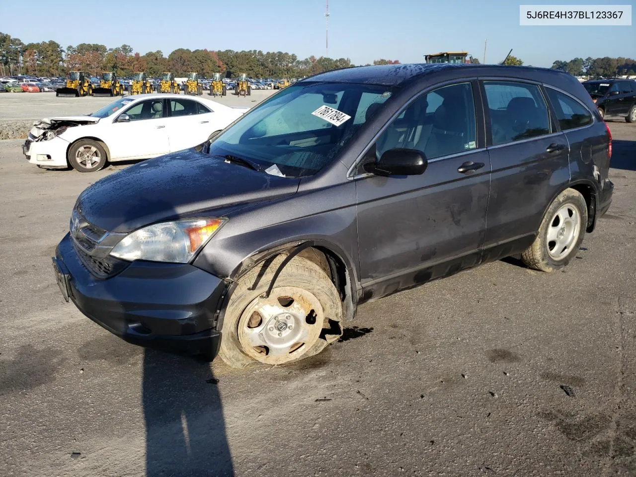 2011 Honda Cr-V Lx VIN: 5J6RE4H37BL123367 Lot: 78617894